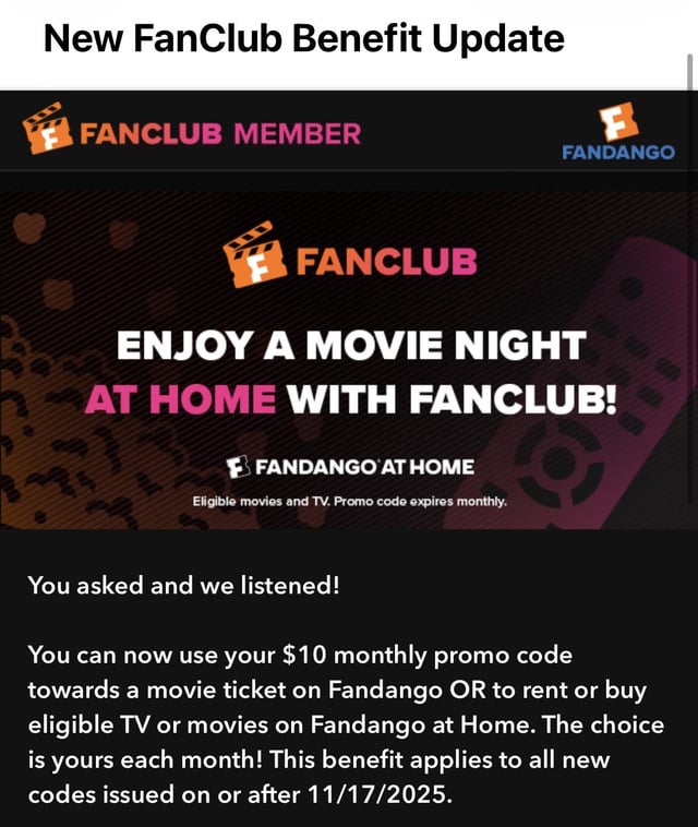 Fandango FanClub: Monthly Movie Credits & Waived Fees Explained